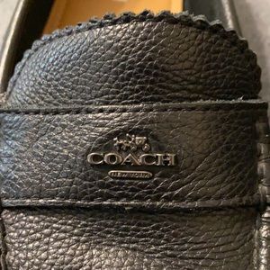 Coach Odette Pebble Grain Black Leather Driving Loafers
